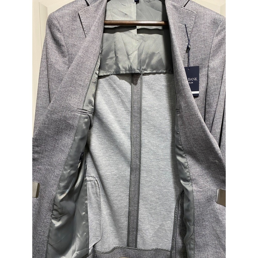 Jos. A. Bank Slim Fit Travler Coat Blazer 40L Beige/Oatmeal Double Vented - Picture 5 of 12